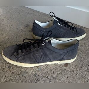 Men's Suede Low-Top Sneakers - Black ZENGA SPORT navy